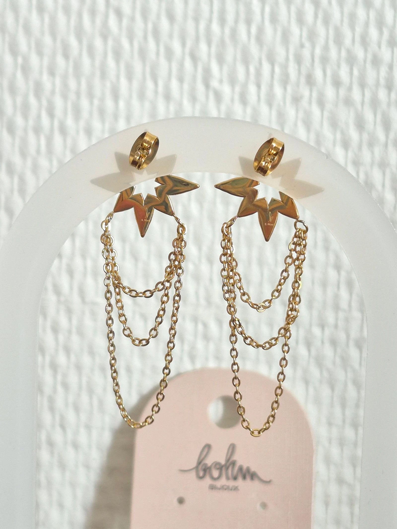New Bohm earrings – Gold stainless steel – photo 4